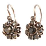 Paar historische Ohrhänger mit Diamanten - Foto 1