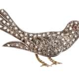 Vogelbrosche mit Diamantbesatz - Foto 1