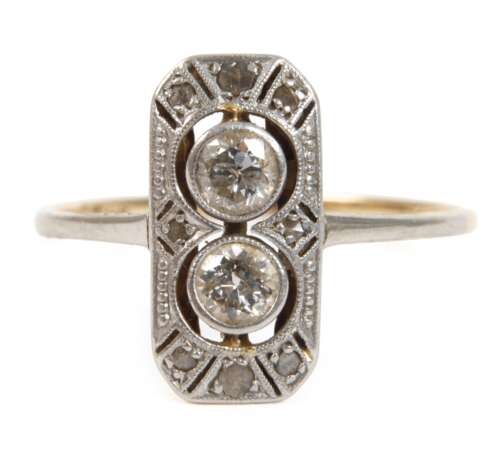 Art déco-Ring mit Diamanten - Foto 1