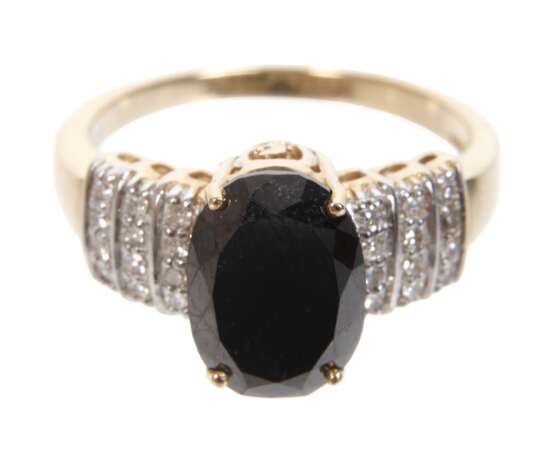 Damenring mit schwarzem Diamant - Foto 1