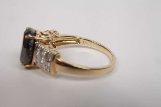 Damenring mit schwarzem Diamant - Foto 3