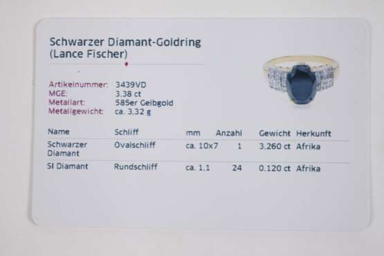 Damenring mit schwarzem Diamant - Foto 4