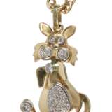 Katzenanhänger mit Brillantbesatz - фото 1