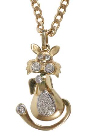 Katzenanhänger mit Brillantbesatz - фото 1 Katzenanhänger mit Brillantbesatz - фото 1