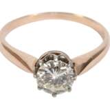 Solitärring mit Brillant von 1,02 ct - Foto 1
