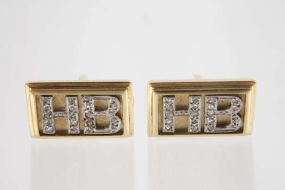 Paar Manschettenknöpfe mit Diamanten - photo 2 Paar Manschettenknöpfe mit Diamanten - photo 2