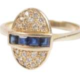 Damenring mit Saphiren und Diamanten - photo 1