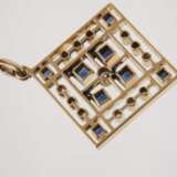 Art déco-Anhänger mit Saphiren und Diamanten - фото 3