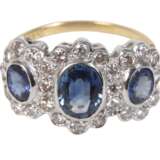 Feiner Damenring mit Saphiren und Brillanten - фото 1
