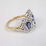 Feiner Damenring mit Saphiren und Brillanten - фото 2