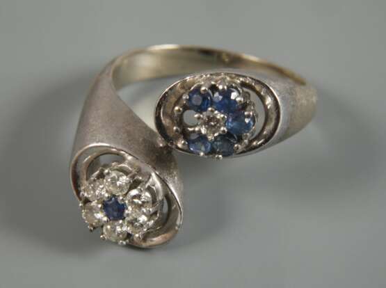 Damenring mit Saphiren und Brillanten - Foto 3 Damenring mit Saphiren und Brillanten - Foto 3