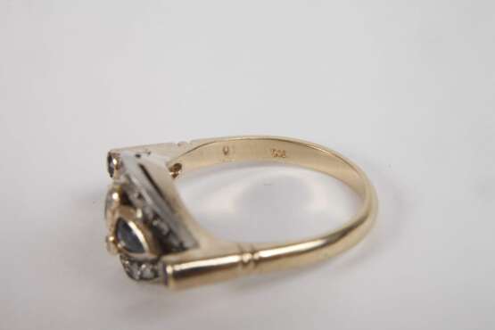 Damenring mit Saphiren und Diamanten - Foto 2