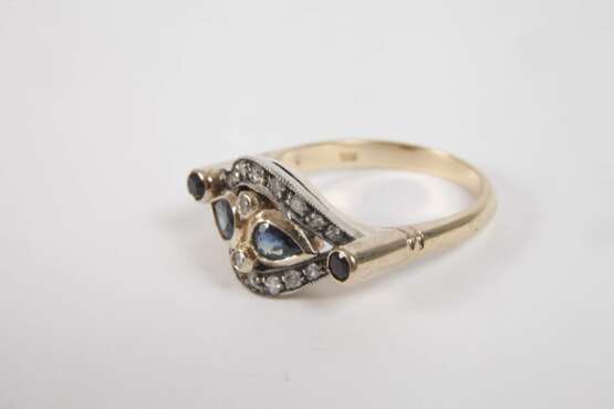 Damenring mit Saphiren und Diamanten - Foto 3
