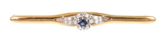 Stabbrosche mit Saphir und Diamanten - Foto 1 Stabbrosche mit Saphir und Diamanten - Foto 1
