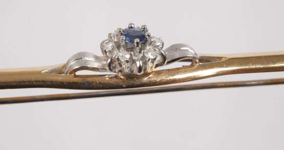 Stabbrosche mit Saphir und Diamanten - Foto 2 Stabbrosche mit Saphir und Diamanten - Foto 2