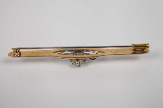 Stabbrosche mit Saphir und Diamanten - Foto 3 Stabbrosche mit Saphir und Diamanten - Foto 3