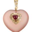 Herzanhänger mit Diamanten und Rubin - Аукционные цены