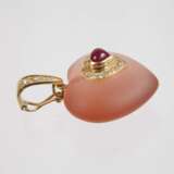 Herzanhänger mit Diamanten und Rubin - фото 2