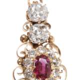 Prächtiger Anhänger mit Diamanten und Rubin - фото 1