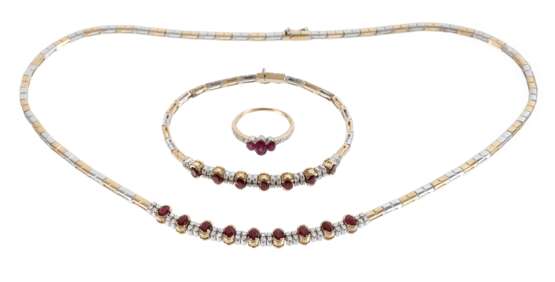 Schmuckset mit Rubinen und Brillanten - Foto 1