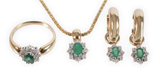 Schmuckset mit Smaragden und Brillanten - Foto 4