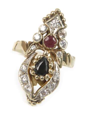 Damenring mit Steinbesatz - photo 1 Damenring mit Steinbesatz - photo 1