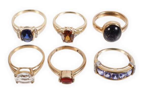 Konvolut Damenringe mit Steinbesatz - photo 1