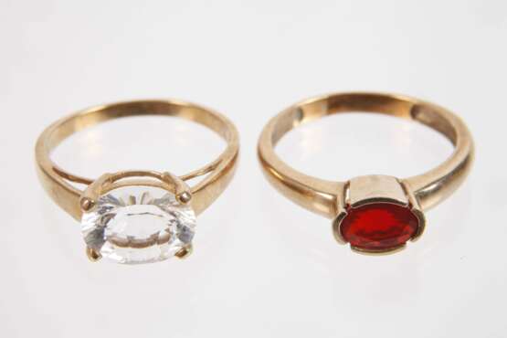 Konvolut Damenringe mit Steinbesatz - photo 2