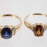 Konvolut Damenringe mit Steinbesatz - photo 3