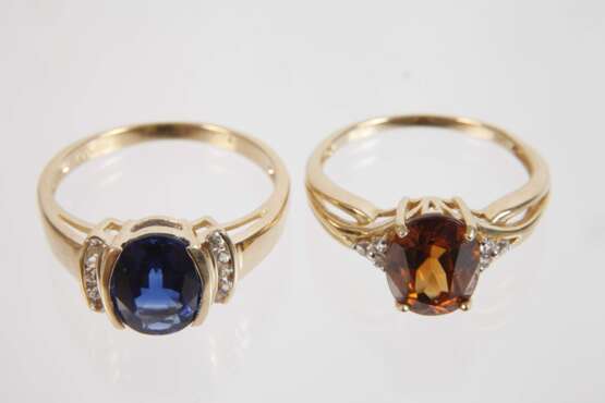 Konvolut Damenringe mit Steinbesatz - photo 3