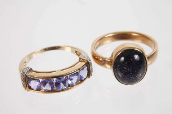 Konvolut Damenringe mit Steinbesatz - photo 4