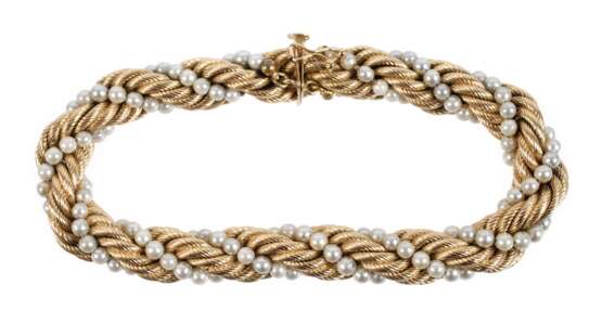 Hochwertiges Goldarmband mit Perlen - photo 1