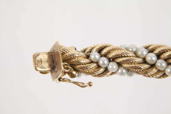 Hochwertiges Goldarmband mit Perlen - photo 3