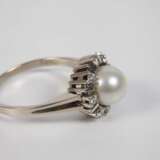 Damenring mit Perle und Brillanten - photo 2