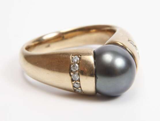 Damenring mit Tahitiperle und Brillanten - photo 2 Damenring mit Tahitiperle und Brillanten - photo 2