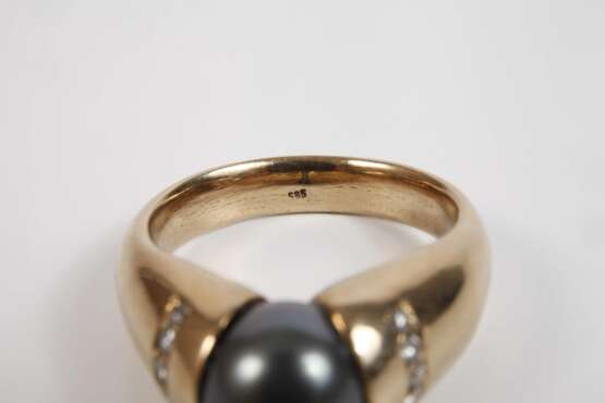 Damenring mit Tahitiperle und Brillanten - photo 3 Damenring mit Tahitiperle und Brillanten - photo 3