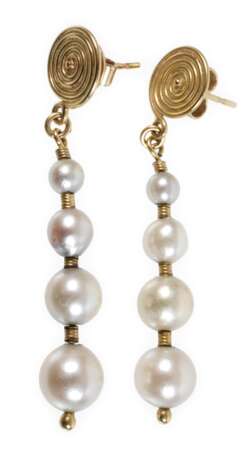 Paar Ohrhänger mit Perlen - photo 1