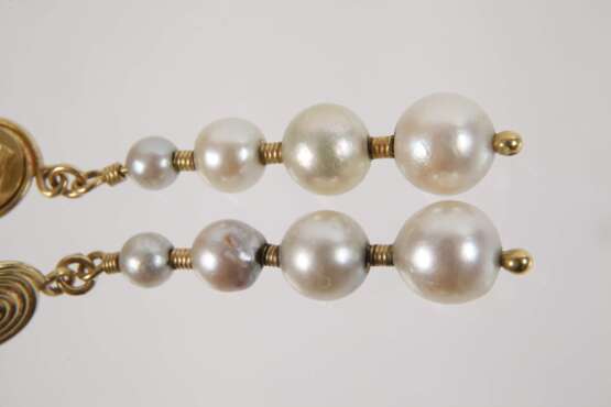 Paar Ohrhänger mit Perlen - photo 3