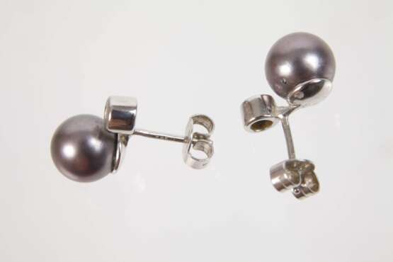 Paar Ohrstecker mit Tahitiperlen - photo 3