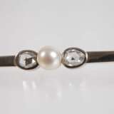 Stabbrosche mit Perle und Diamanten - фото 2