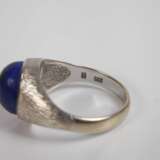 Weißgoldring mit Lapislazuli - photo 3