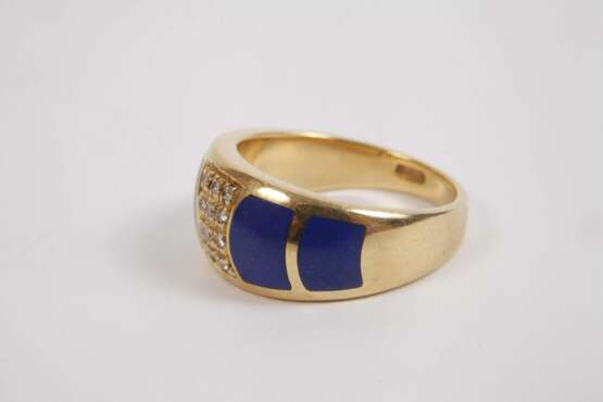 Damenring mit Lapislazuli und Brillanten - photo 2 Damenring mit Lapislazuli und Brillanten - photo 2