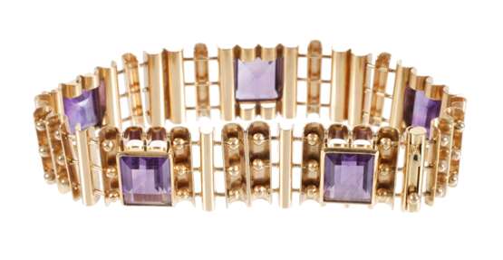 Goldarmband mit Amethysten - фото 1