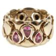 Kinetischer Damenring mit Rubellithen - Auktionspreise