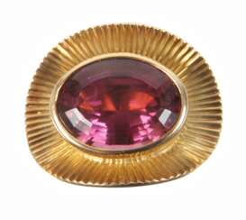 Clip mit Rubelith von ca. 12 ct