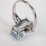 Hochwertiger Ring mit Aquamarin und Diamanten - Foto 3