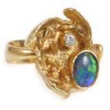 Ausgefallener Damenring mit Opal und Brillant - photo 1