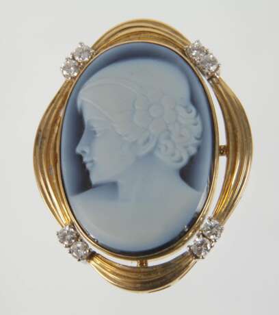 Anhänger mit Achatkamee und Brillanten - фото 2