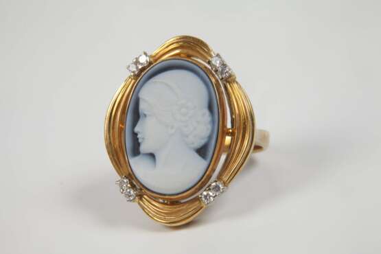 Damenring mit Achatgemme und Brillanten - фото 3