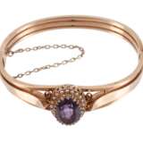 Historismusarmreif mit Amethyst und Saatperlen - фото 1